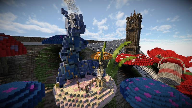 Illustration for article titled Alice In Wonderland-Based Minecraft Build is Kinda Magnificent